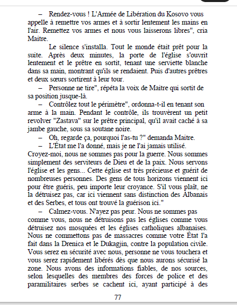 📘 GUERRE DE LIBÉRATION DU KOSOVO – LES ANNÉES DE GLOIRE – LES DÉCEPTIONS II (physique)